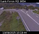 Webcam à Saint-Firmin à la jonction entre la N85 et la D985A. Vue orientée vers Gap et Grenoble.
