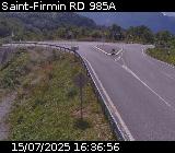 Webcam à Saint-Firmin à la jonction entre la N85 et la D985A. Vue orientée vers Gap et Grenoble.