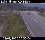 Webcam à Saint-Firmin à la jonction entre la N85 et la D985A. Vue orientée vers Gap et Grenoble.