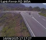 Webcam à Saint-Firmin à la jonction entre la N85 et la D985A. Vue orientée vers Gap et Grenoble.