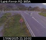 Webcam à Saint-Firmin à la jonction entre la N85 et la D985A. Vue orientée vers Gap et Grenoble.