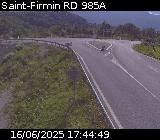 Webcam à Saint-Firmin à la jonction entre la N85 et la D985A. Vue orientée vers Gap et Grenoble.