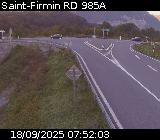 Webcam à Saint-Firmin à la jonction entre la N85 et la D985A. Vue orientée vers Gap et Grenoble.