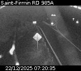 Webcam à Saint-Firmin à la jonction entre la N85 et la D985A. Vue orientée vers Gap et Grenoble.