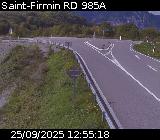 Webcam à Saint-Firmin à la jonction entre la N85 et la D985A. Vue orientée vers Gap et Grenoble.