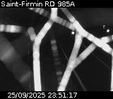 Webcam à Saint-Firmin à la jonction entre la N85 et la D985A. Vue orientée vers Gap et Grenoble.