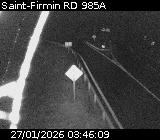 Webcam à Saint-Firmin à la jonction entre la N85 et la D985A. Vue orientée vers Gap et Grenoble.