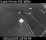 Webcam à Saint-Firmin à la jonction entre la N85 et la D985A. Vue orientée vers Gap et Grenoble.