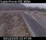 Webcam à Saint-Firmin à la jonction entre la N85 et la D985A. Vue orientée vers Gap et Grenoble.