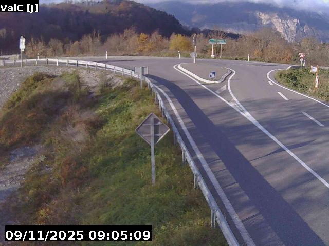 <h2>Webcam à Saint-Firmin à la jonction entre la N85 et la D985A. Vue orientée vers Gap et Grenoble.</h2>