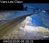 Webcam dans la station de ski de Vars au niveau du parking Le Fournet sur la D902
