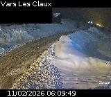 Webcam dans la station de ski de Vars au niveau du parking Le Fournet sur la D902