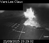 Webcam dans la station de ski de Vars au niveau du parking Le Fournet sur la D902