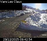 Webcam dans la station de ski de Vars au niveau du parking Le Fournet sur la D902