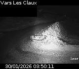 Webcam dans la station de ski de Vars au niveau du parking Le Fournet sur la D902