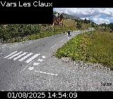 Webcam dans la station de ski de Vars au niveau du parking Le Fournet sur la D902