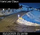Webcam dans la station de ski de Vars au niveau du parking Le Fournet sur la D902